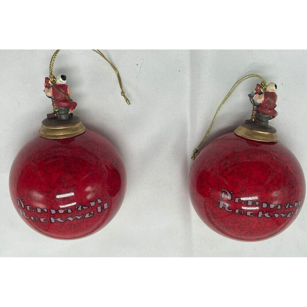 2 Norman Rockwell In this Christmas Spirit / The Day After Christmas Ornaments